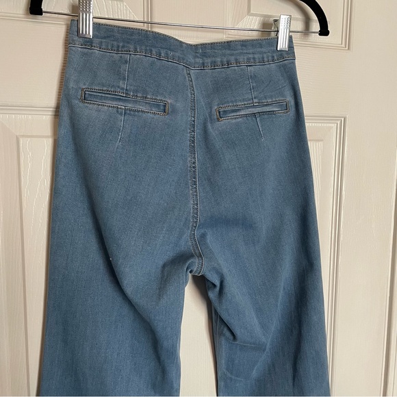 Altar’d State Flare Jeans Sz Small Light Wash High Rise Boho Western - Picture 7 of 9